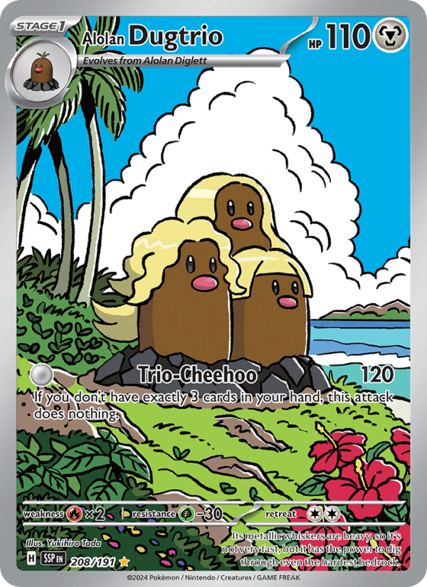 Alolan Dugtrio (208/191) Holographic card image