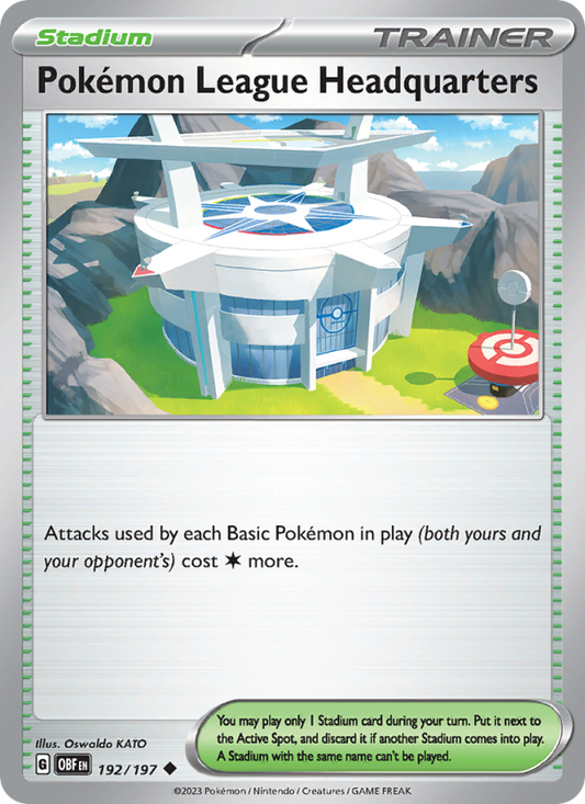 PokÃ©mon League Headquarters (192/197) Reverse Holo card image