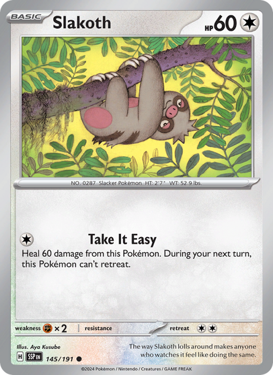 Slakoth (145/191) Reverse Holo card image