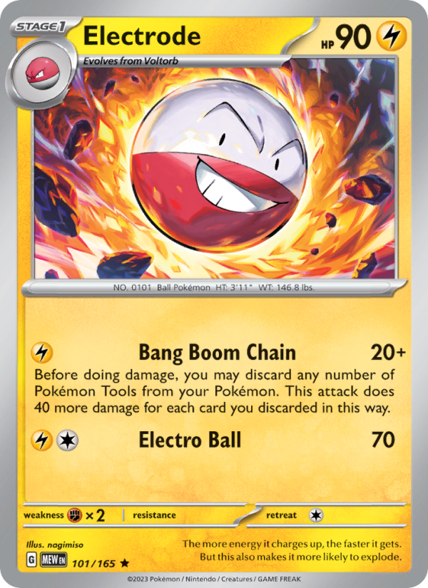 Electrode (101/165) Reverse Holo card image