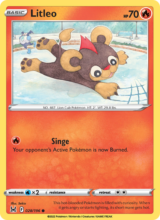 Litleo (028/196) Reverse Holo card image