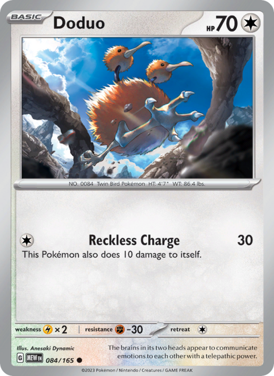 Doduo (084/165) Reverse Holo card image