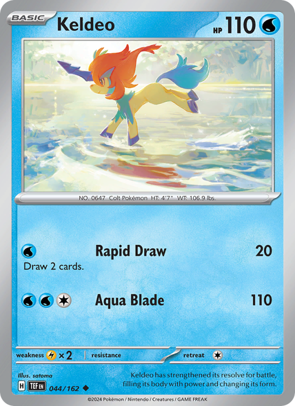 Keldeo (044/162) Reverse Holo card image