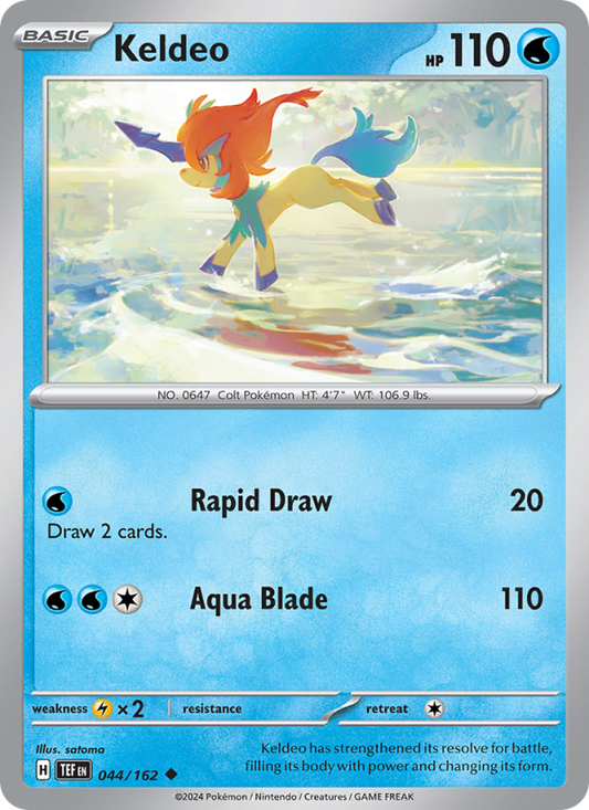 Keldeo (044/162) Reverse Holo card image