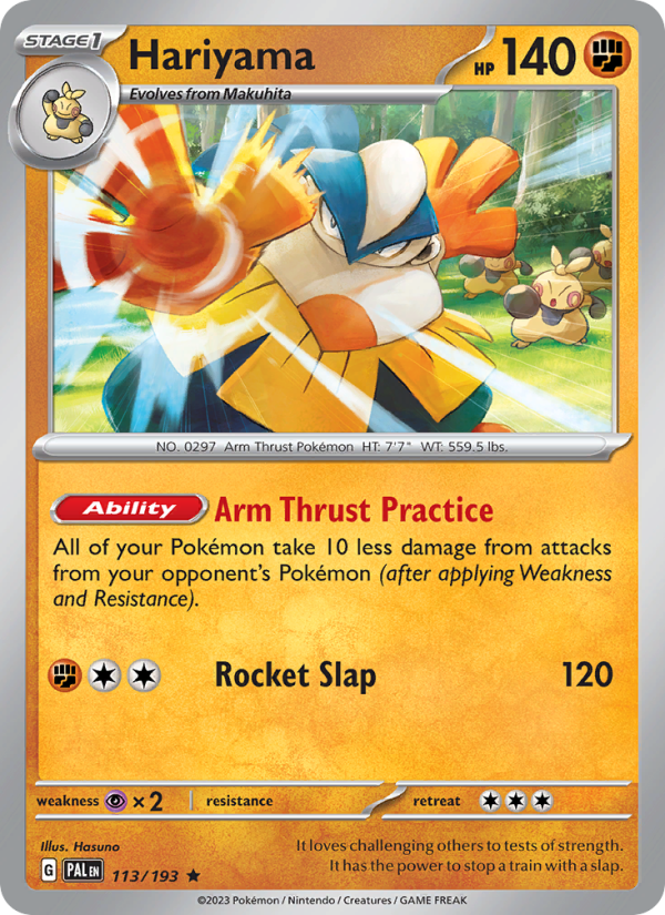 Hariyama (113/193) Reverse Holo card image