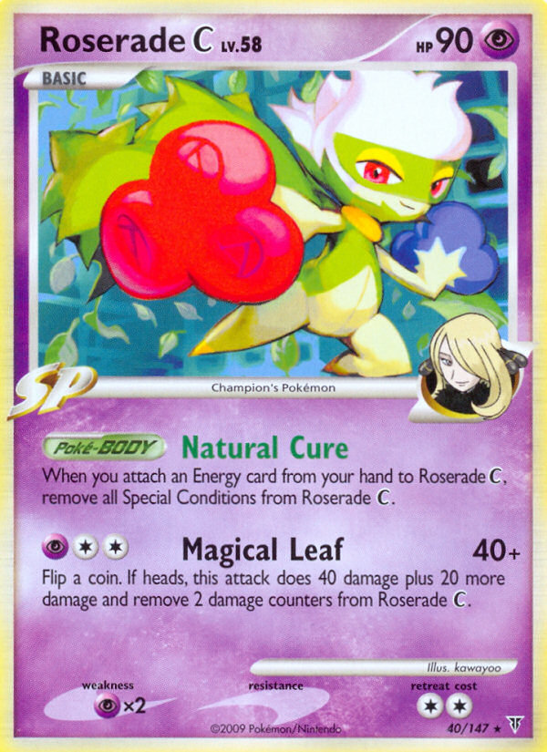 Roserade C (040/147) Reverse Holo card image