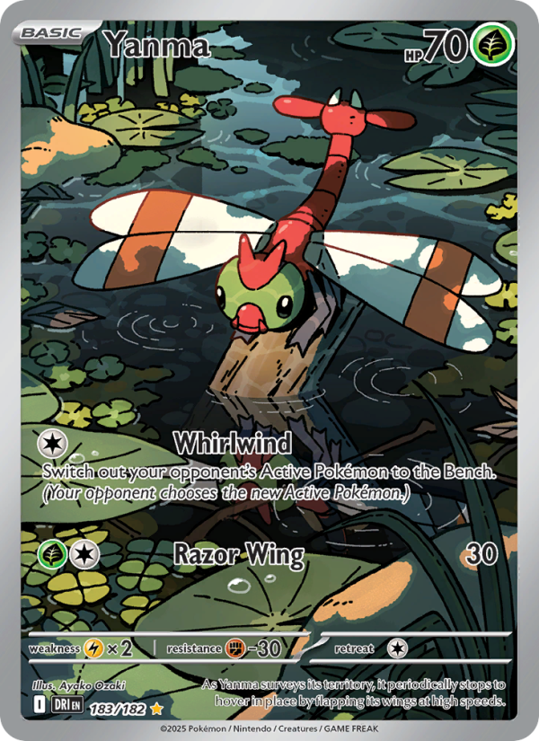 Yanma (183/182) Reverse Holo card image