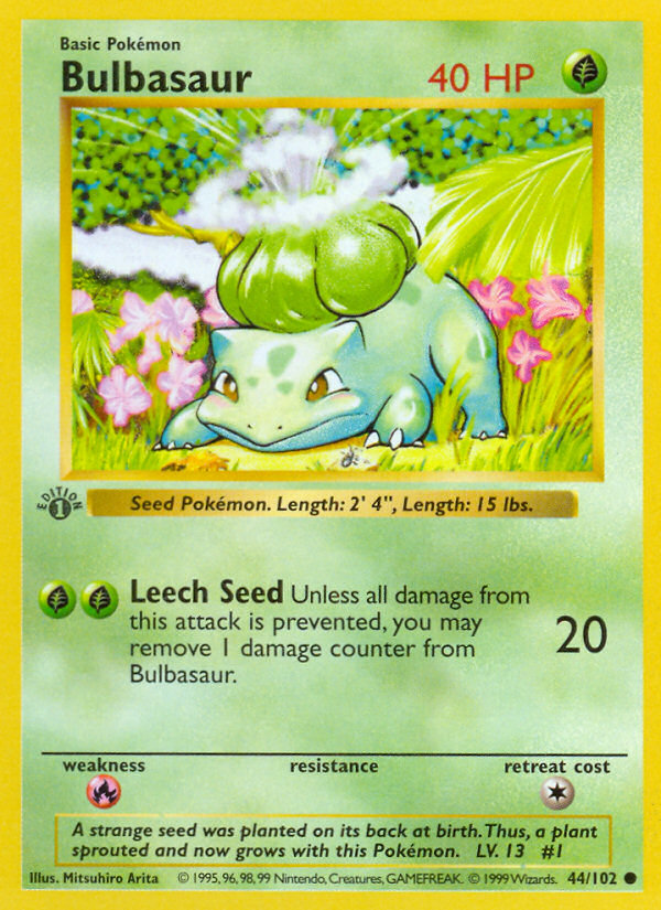 Bulbasaur (044/102) Reverse Holo card image