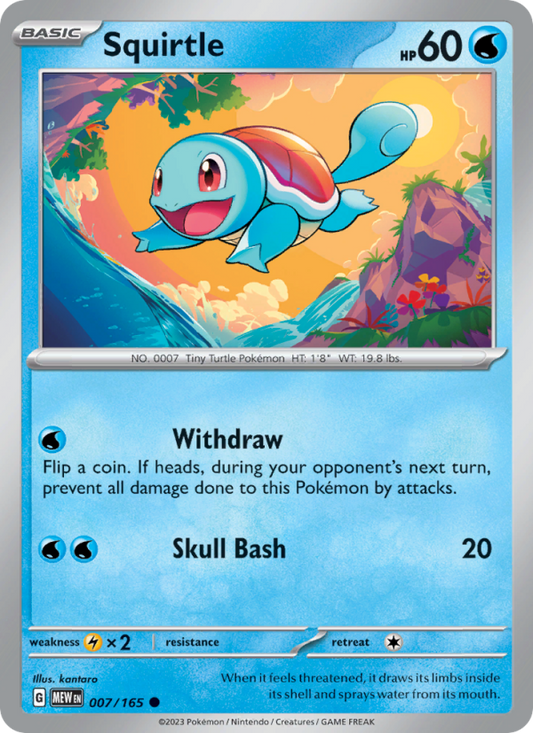 Squirtle (007/165) Reverse Holo card image