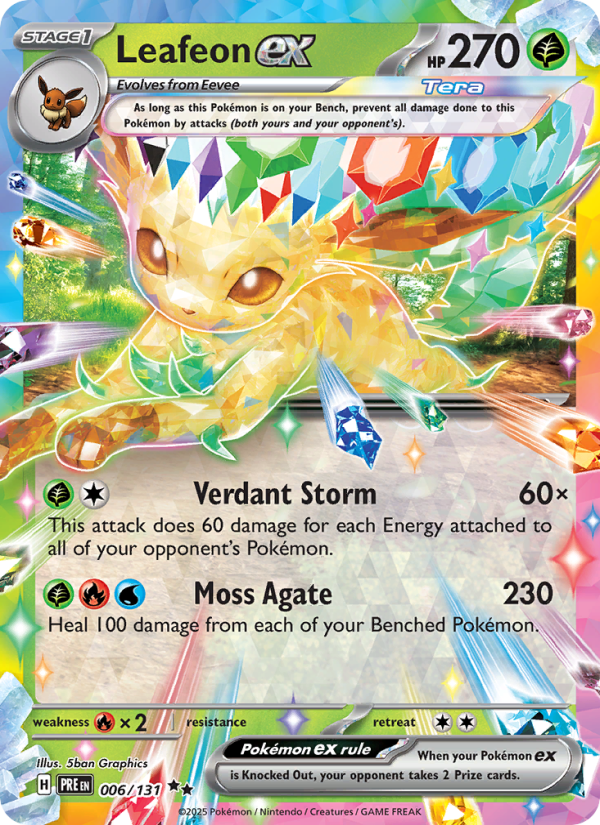 Leafeon ex (006/131) Reverse Holo card image