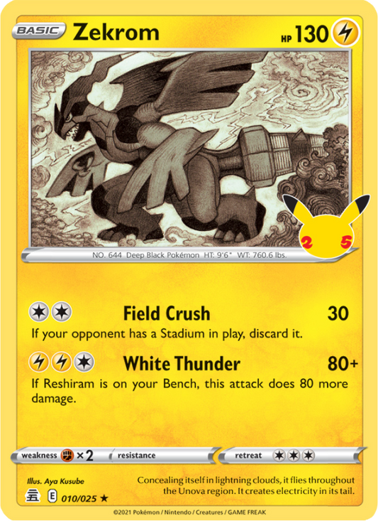 Zekrom (010/25) Holographic card image