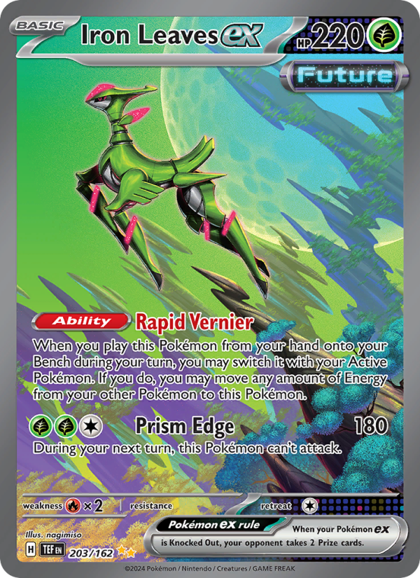 Iron Leaves ex (203/162) Holographic card image