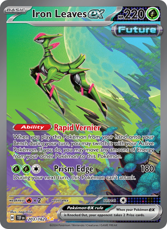 Iron Leaves ex (203/162) Holographic card image