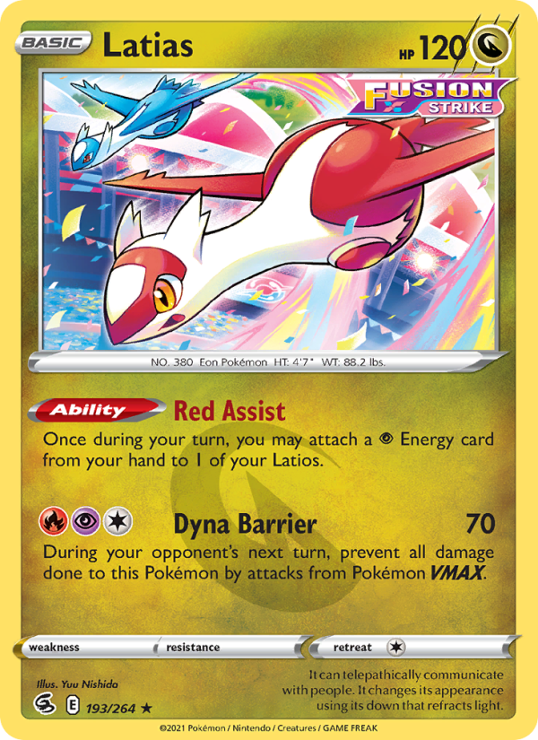 Latias (193/264) Reverse Holo card image