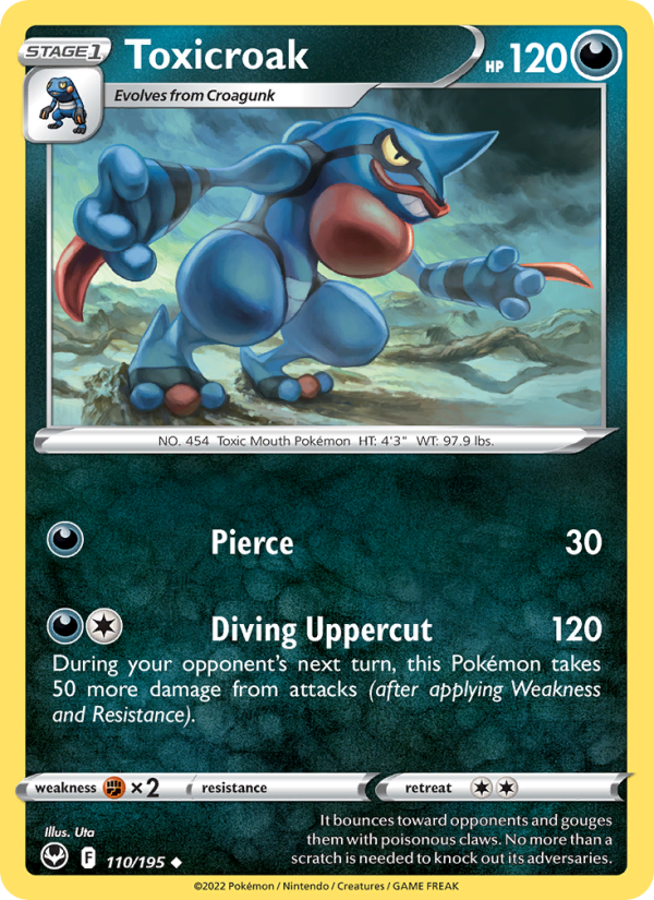 Toxicroak (110/195) Reverse Holo card image