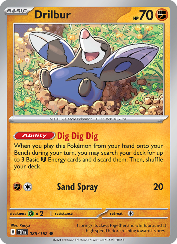 Drilbur (085/162) Reverse Holo card image