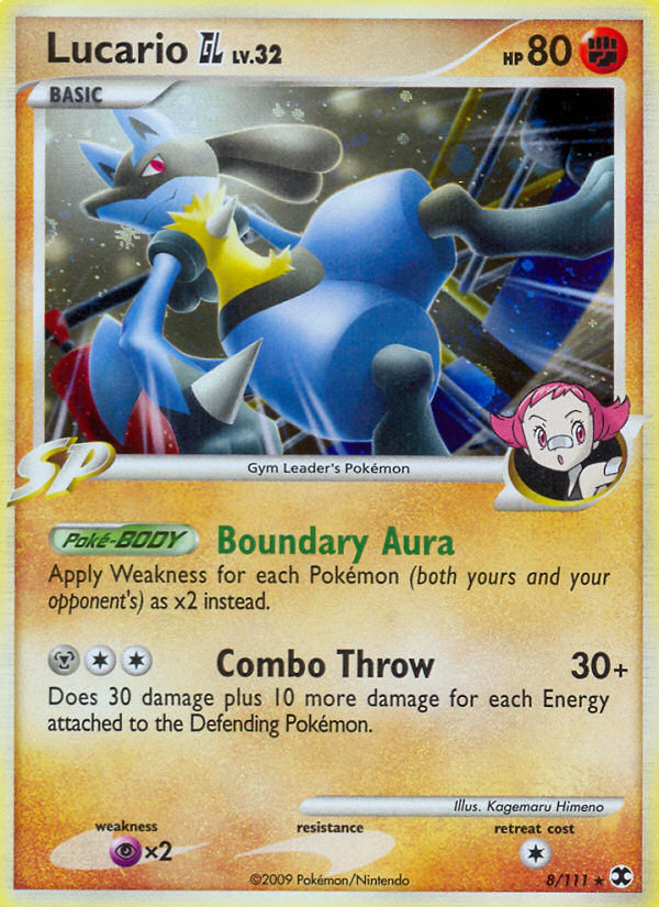 Lucario GL (008/111) Reverse Holo card image