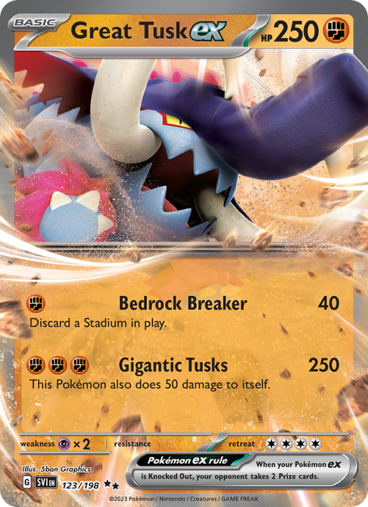 Great Tusk ex (123/198) Holographic card image