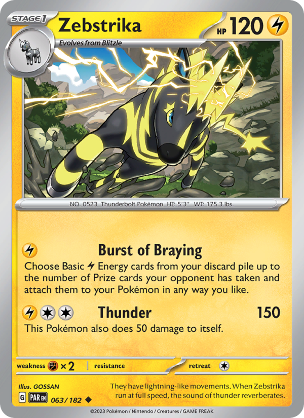 Zebstrika (063/182) Reverse Holo card image