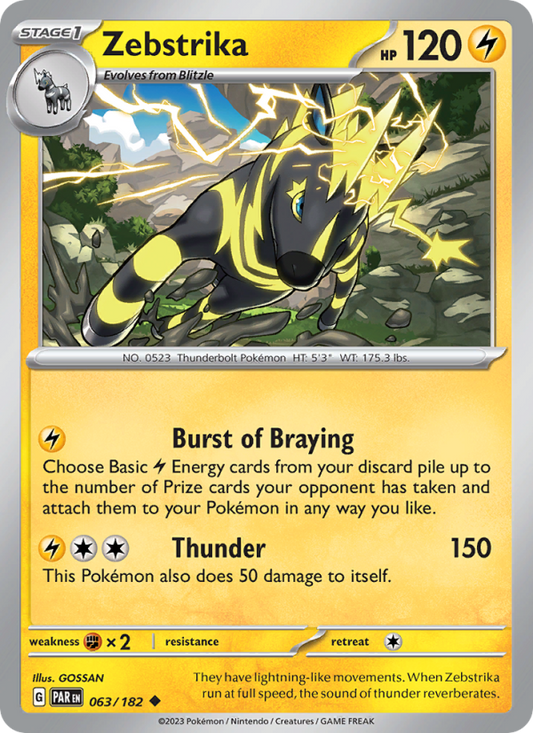 Zebstrika (063/182) Reverse Holo card image