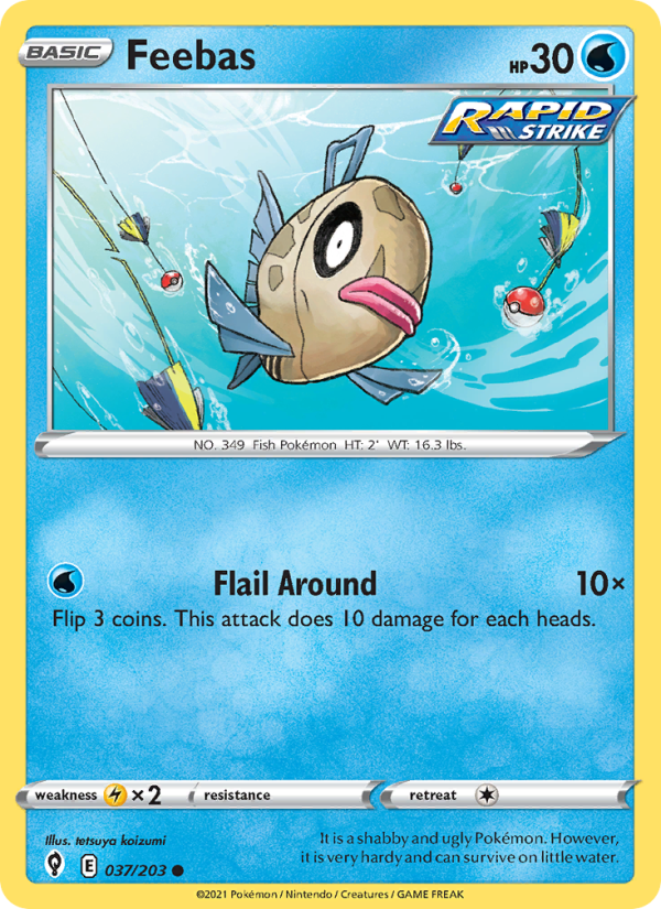 Feebas (037/203) Reverse Holo card image
