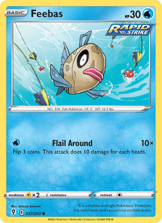 Feebas (037/203) Reverse Holo card image