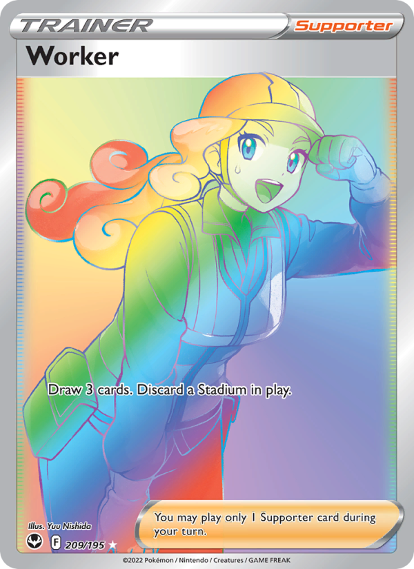 Worker (209/195) Holographic card image