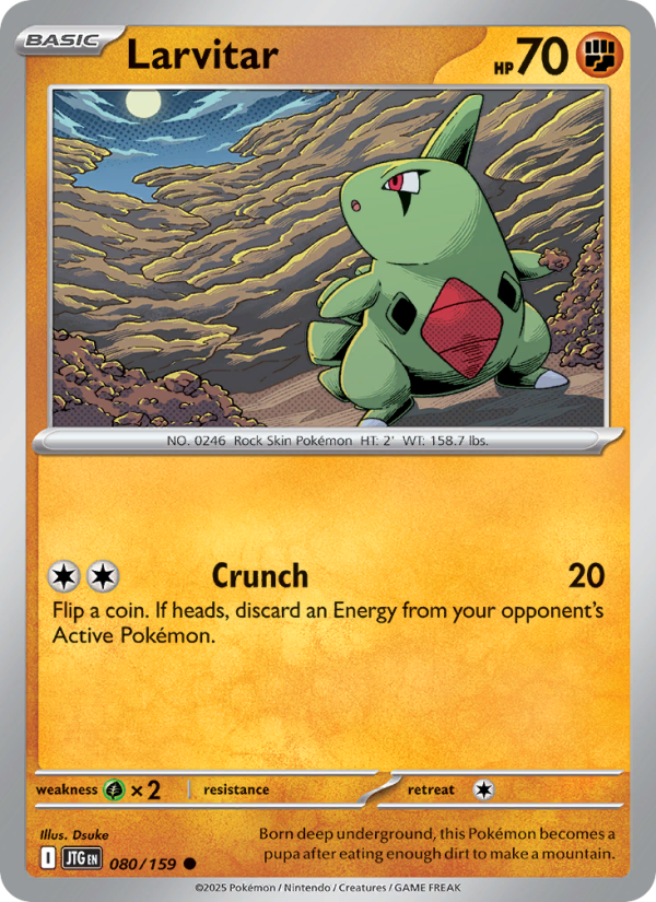 Larvitar (080/159) Reverse Holo card image