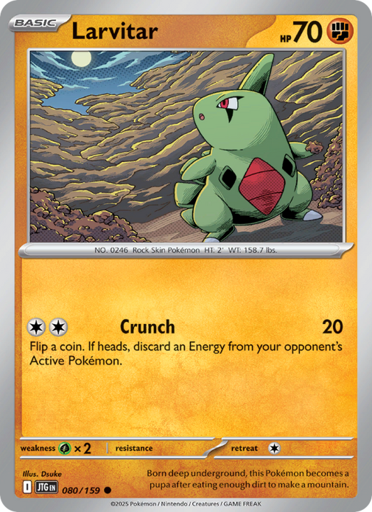 Larvitar (080/159) Reverse Holo card image
