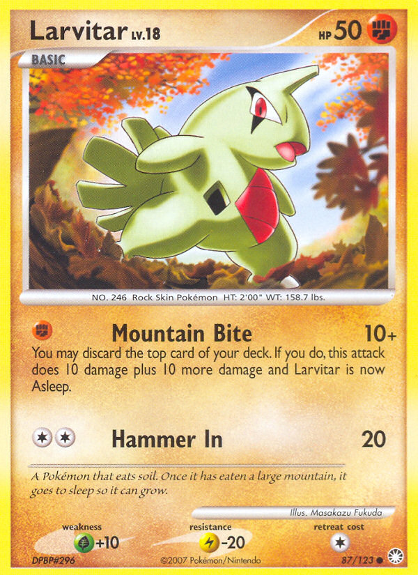 Larvitar (087/122) Reverse Holo card image