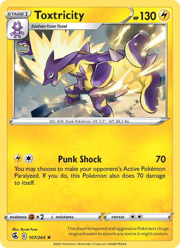 Toxtricity (107/264) Reverse Holo card image