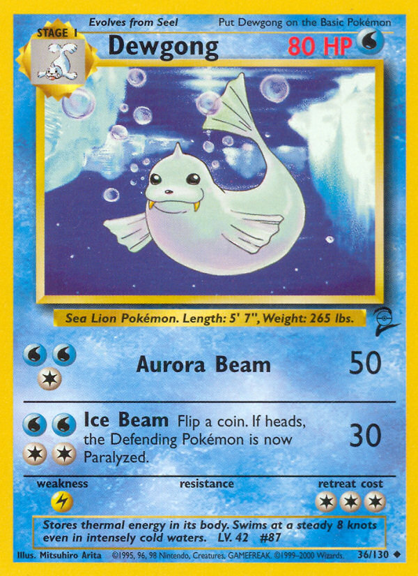 Dewgong (036/130) Reverse Holo card image