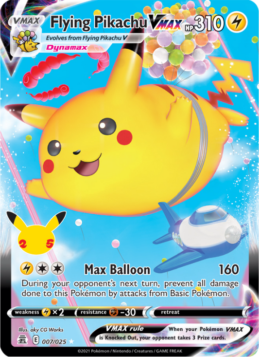 Flying Pikachu VMAX (007/25) Holographic card image