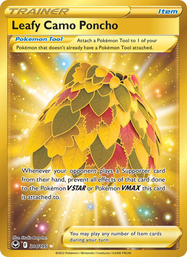 Leafy Camo Poncho (214/195) Holographic card image