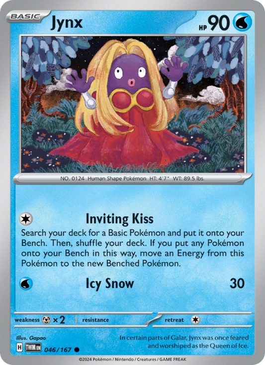 Jynx (046/167) Reverse Holo card image