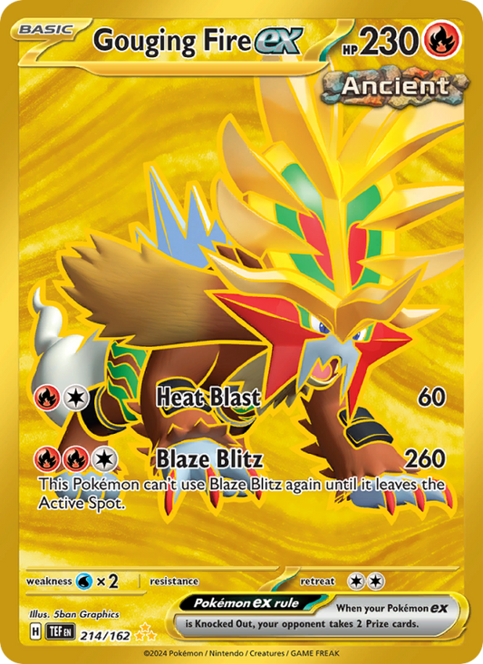 Gouging Fire ex (214/162) Holographic card image