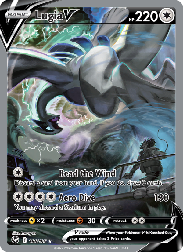 Lugia V (186/195) Holographic card image