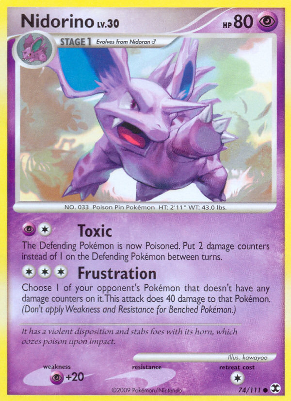 Nidorino (074/111) Reverse Holo card image