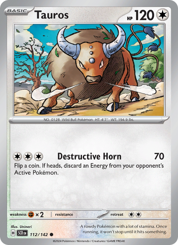 Tauros (112/142) Reverse Holo card image