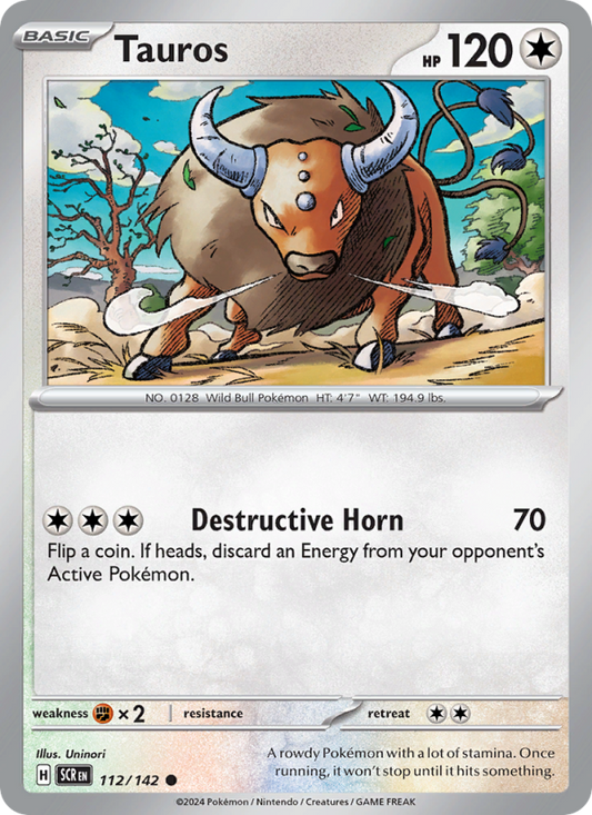 Tauros (112/142) Reverse Holo card image