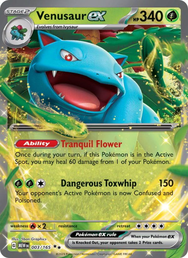 Venusaur ex (003/165) Holographic card image