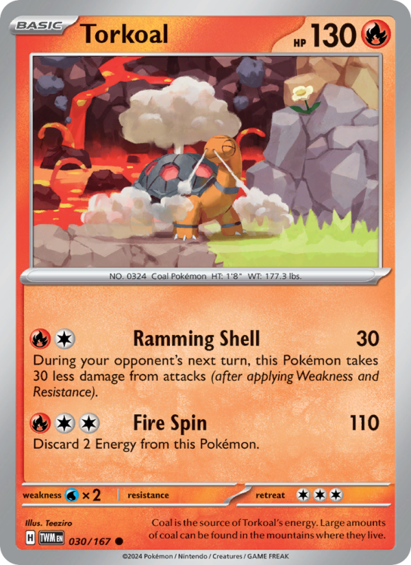 Torkoal (030/167) Reverse Holo card image