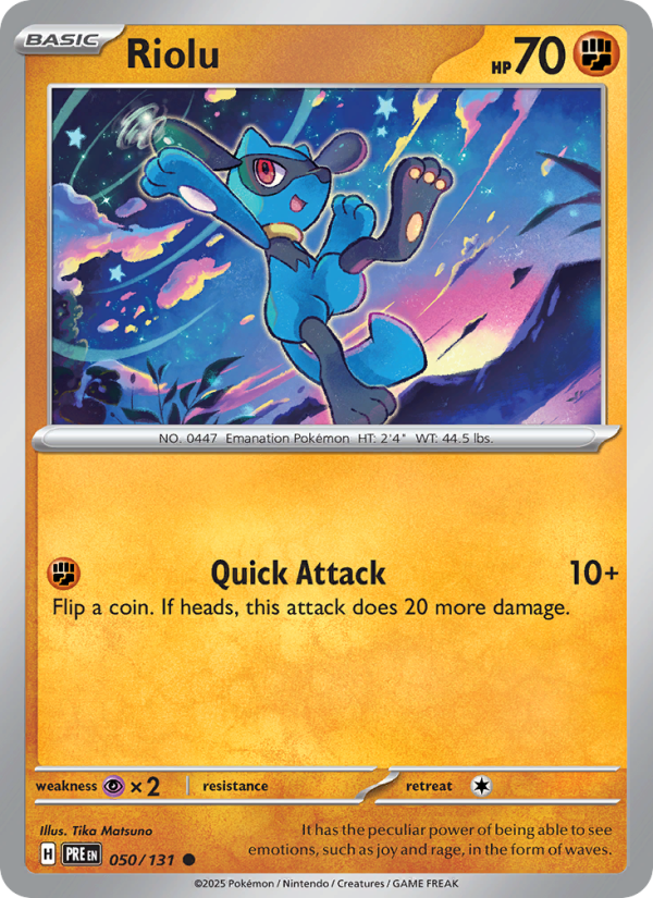 Riolu (050/131) Reverse Holo card image