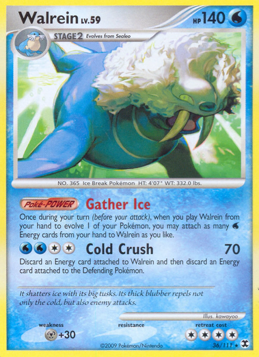Walrein (036/111) Reverse Holo card image