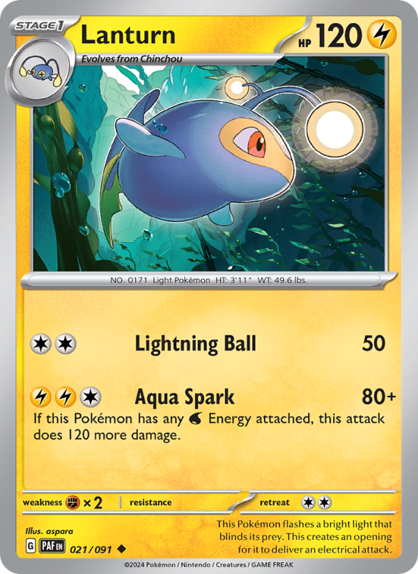 Lanturn (021/91) Reverse Holo card image