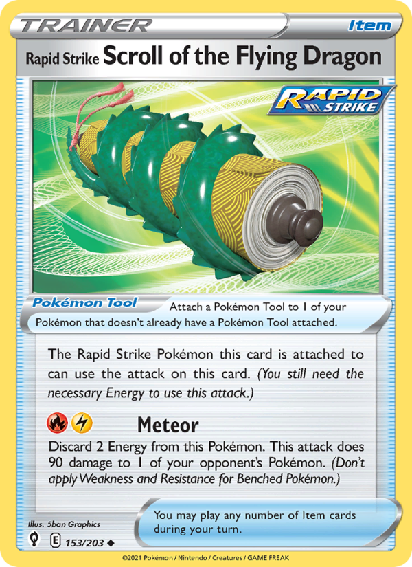 Rapid Strike Scroll of the Flying Dragon (153/203) Reverse Holo card image