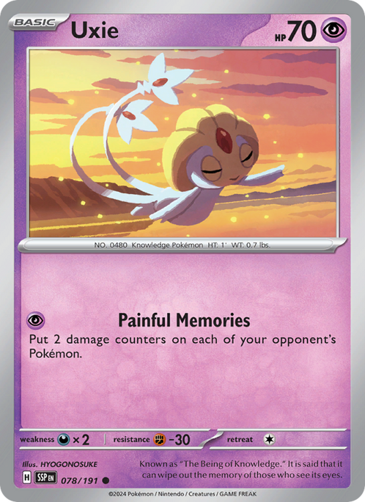 Uxie (078/191) Reverse Holo card image