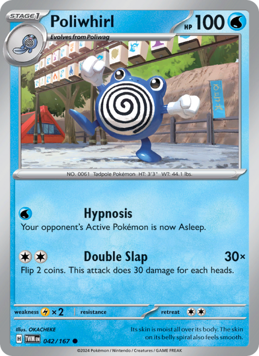 Poliwhirl (042/167) Reverse Holo card image