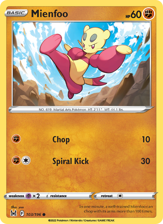 Mienfoo (103/196) Reverse Holo card image