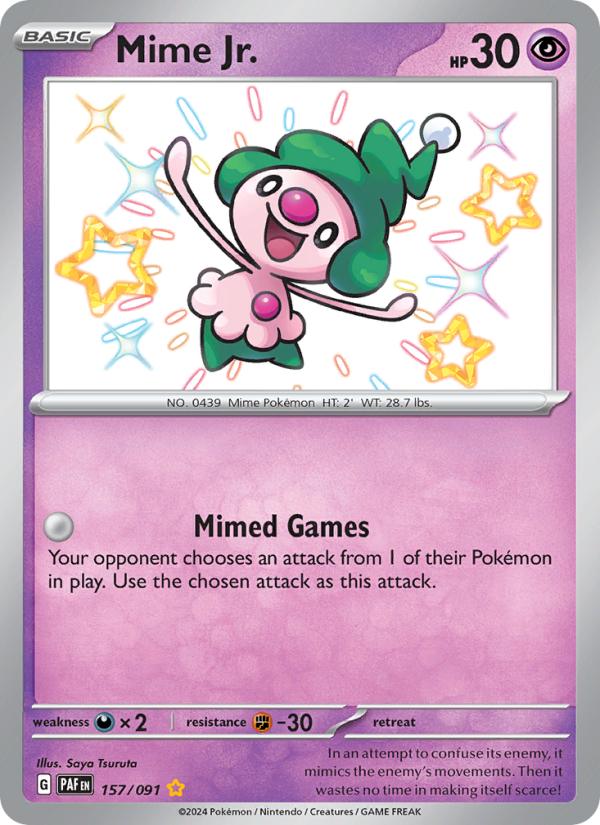 Mime Jr. (157/91) Holographic card image